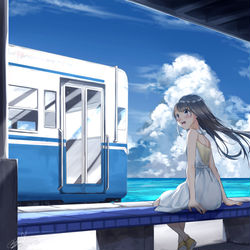 This is a pixiv picture whose title is 夏が来るから.