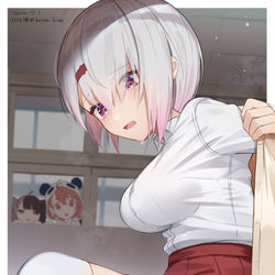 This is a pixiv picture whose title is 暑いから脱ぐ.
