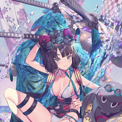 This is a pixiv picture whose title is 水着北斎ちゃん.