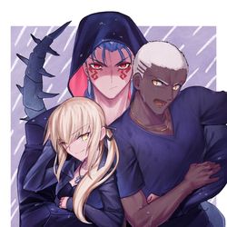 This is a pixiv picture whose title is 三騎士オルタず.