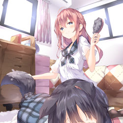This is a pixiv picture whose title is 暑さに備えてグルーミング.