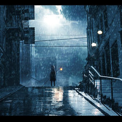 This is a pixiv picture whose title is 雨巷.