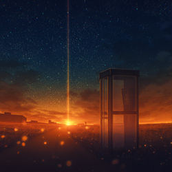 This is a pixiv picture whose title is Forgotten phone booth.