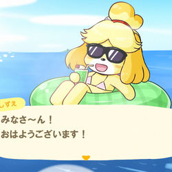 This is a pixiv picture whose title is 海を満喫するしずえさん.