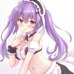 This is a pixiv picture whose title is メイド服なリゼちゃん.