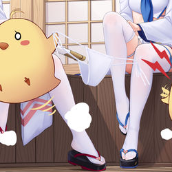 This is a pixiv picture whose title is [アズールレーン]夕暮 初春 若葉?.