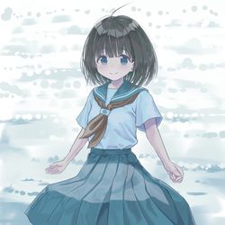 This is a pixiv picture whose title is 海辺.