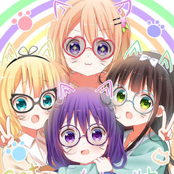 This is a pixiv picture whose title is Cat 4 姉妹.