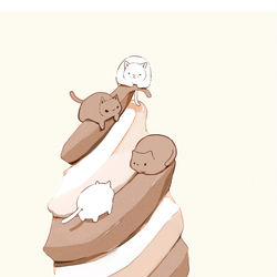 This is a pixiv picture whose title is ソフトクリームの日.