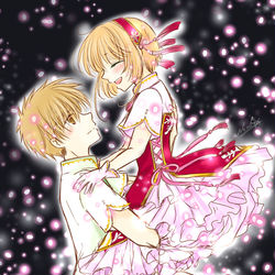 This is a pixiv picture whose title is 【まとめ２７】小狼×さくら.