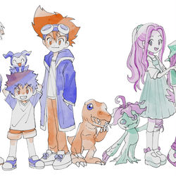 This is a pixiv picture whose title is デジモンの十六.