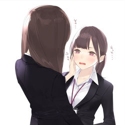 This is a pixiv picture whose title is 圧迫面接.