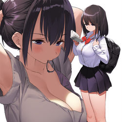 This is a pixiv picture whose title is 部活する紐パンJK（2枚）.