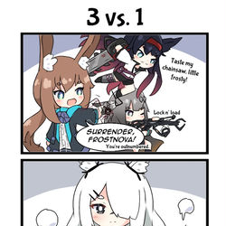 This is a pixiv picture whose title is 3 v 1.