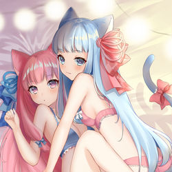 This is a pixiv picture whose title is ケモミミ生やしてにゃーん.