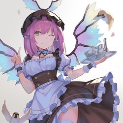 This is a pixiv picture whose title is ウェイトレスみすちー.