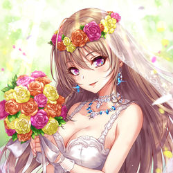 This is a pixiv picture whose title is July Bride〜7月の花嫁〜.