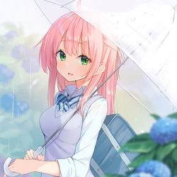 This is a pixiv picture whose title is 紫陽花.