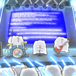 This is a pixiv picture whose title is エラーに気付いてない猫ライブ.