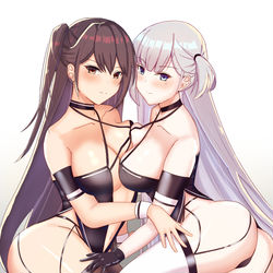 This is a pixiv picture whose title is [アズールレーン] 翔鶴x瑞鶴レースクィーン.