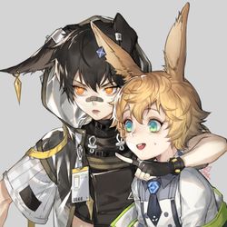 This is a pixiv picture whose title is 贴贴.