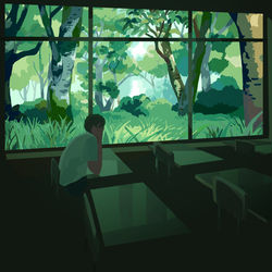 This is a pixiv picture whose title is 夢見がちな緑.