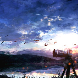 This is a pixiv picture whose title is 旅路.