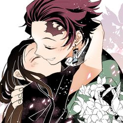 This is a pixiv picture whose title is 竈門兄妹+義勇etcまとめ.