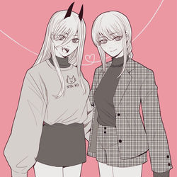 This is a pixiv picture whose title is チェンソーマン.