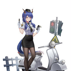 This is a pixiv picture whose title is Ch'en 交通巡査.