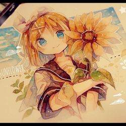 This is a pixiv picture whose title is ひまわりんちゃん🌻.