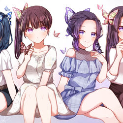 This is a pixiv picture whose title is 蝶花.