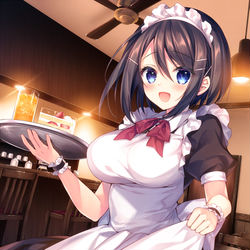 This is a pixiv picture whose title is メイド紫苑ちゃん.