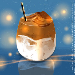 This is a pixiv picture whose title is 砂漠のダルゴナコーヒー.