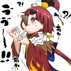 This is a pixiv picture whose title is 紅閻魔ちゃん　VS　アイス.