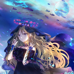 This is a pixiv picture whose title is 月の子.