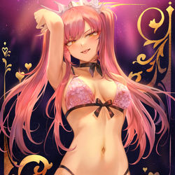 This is a pixiv picture whose title is 下着モデル「メイヴ様」.