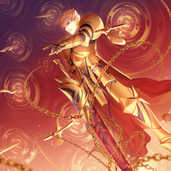 This is a pixiv picture whose title is 英雄王.
