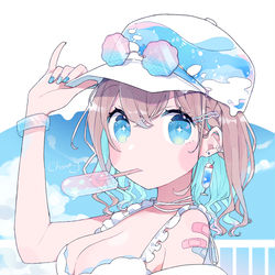 This is a pixiv picture whose title is ソーダちゃんと夏.