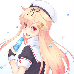 This is a pixiv picture whose title is 制服水着夕立.