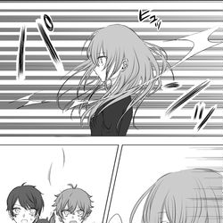 This is a pixiv picture whose title is 妖精と髪の話.