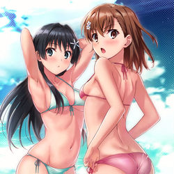 This is a pixiv picture whose title is みこてん水着.
