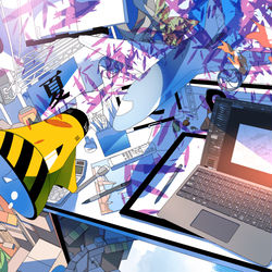 This is a pixiv picture whose title is 進め.