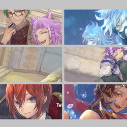 This is a pixiv picture whose title is ツイステファンアートまとめ.