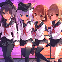 This is a pixiv picture whose title is 第六駆逐隊.