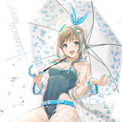 This is a pixiv picture whose title is rain×bunny.