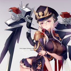 This is a pixiv picture whose title is 苍蓝誓约  欧根亲王.