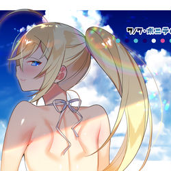 This is a pixiv picture whose title is ポニテの日のママ♂.