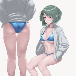 This is a pixiv picture whose title is 水着カーディガン.