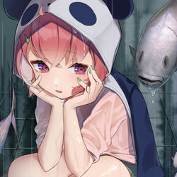 This is a pixiv picture whose title is 雨が降れば、ここは海底。.